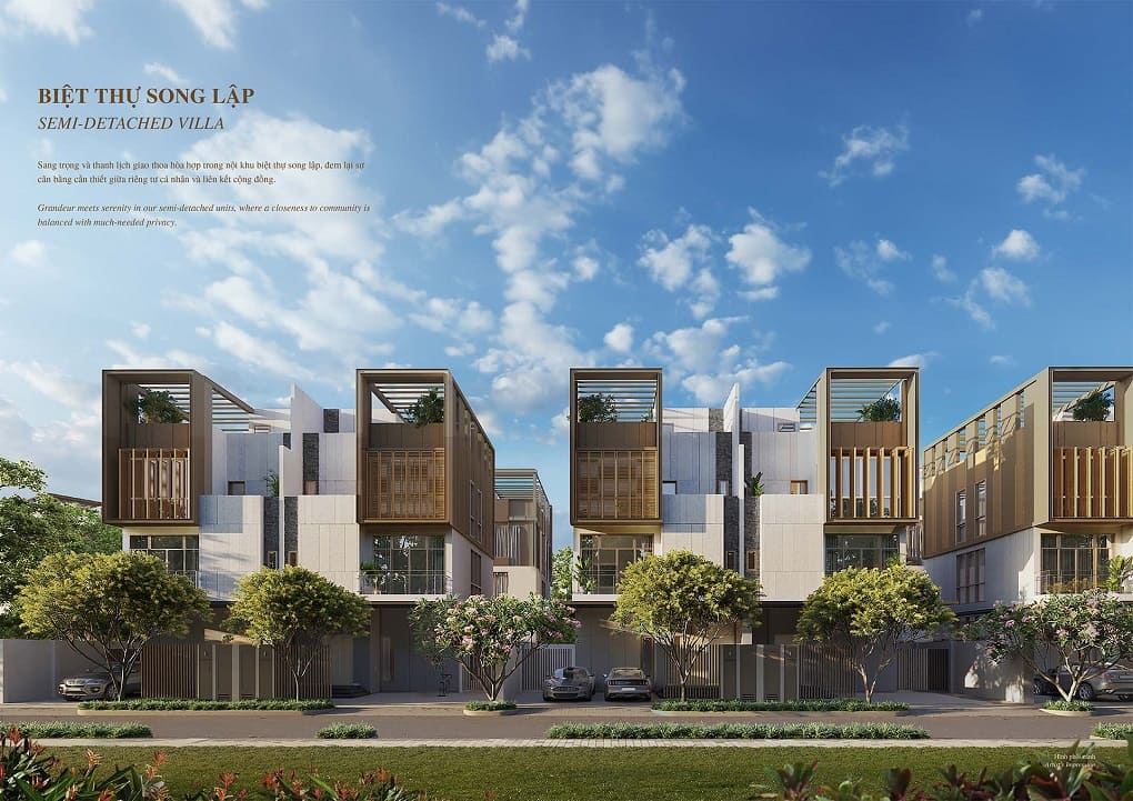 Mặt bằng biệt thự song lập The Orchard Bình Dương