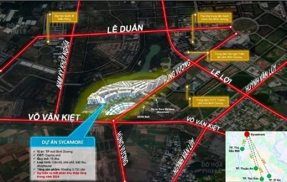 Vị trí Sycamore Bình Dương